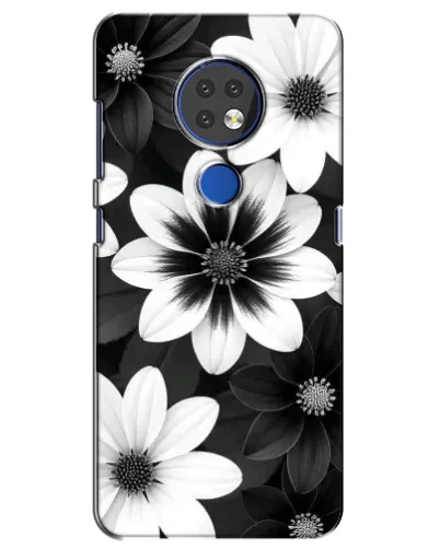 Чохол для Nokia 7.2 з картинкою «Монохромні айстри»