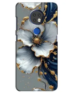 Чохол для Nokia 7.2 з картинкою «Біла квітка та золотий флюїд»