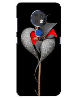 Чохол для Nokia 7.2 з картинкою «Срібна фантазійна квітка»