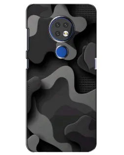 Чехол для Nokia 7.2 с картинкой «Темный абстрактный камуфляж»