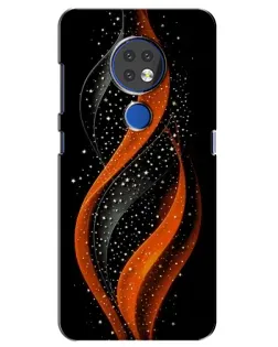 Чехол для Nokia 7.2 с картинкой «Огненная звездная волна»