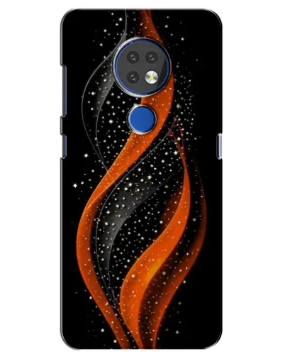 Чехол для Nokia 7.2 с картинкой «Огненная звездная волна»