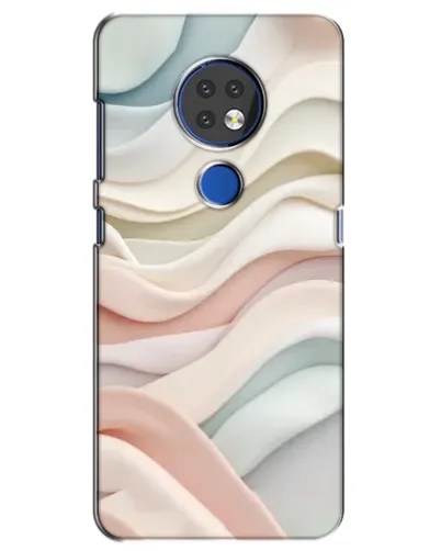 Чехол для Nokia 7.2 с картинкой «Пастельные нежные волны»