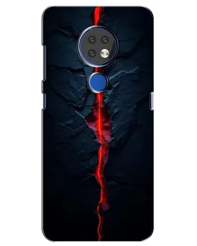 Чехол для Nokia 7.2 с картинкой «Kрасная лавовая трещина»