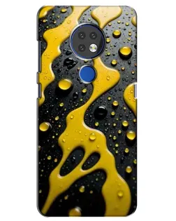 Чехол для Nokia 7.2 с картинкой «Жидкое желтое золото»