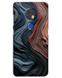 Чехол для Nokia 7.2 с картинкой «Цветные волны каньона»