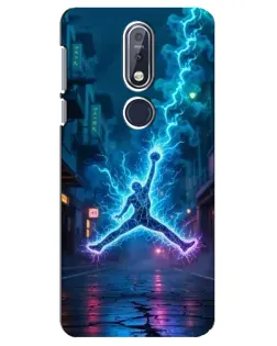 Чехол для Nokia 7.1 (2018) с картинкой «Jordan Gold Jumpman»