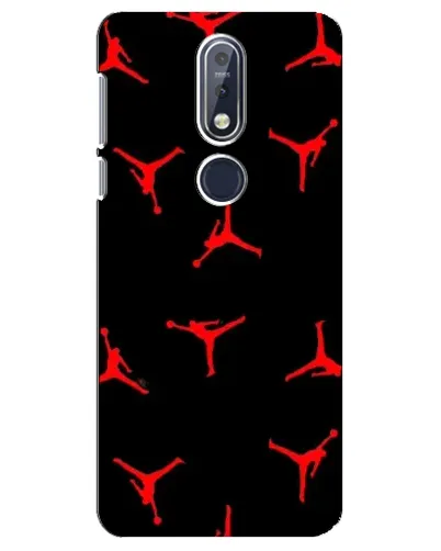 Чехол для Nokia 7.1 (2018) с картинкой «Jordan Red Pattern»