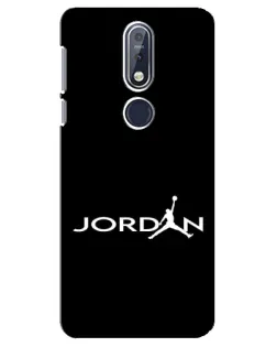 Чехол для Nokia 7.1 (2018) с картинкой «Jordan White Logo»