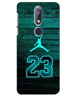 Чехол для Nokia 7.1 (2018) с картинкой «Jordan Cyan 23»