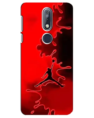 Чехол для Nokia 7.1 (2018) с картинкой «Jordan Red Smoke»
