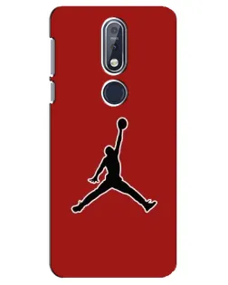 Чехол для Nokia 7.1 (2018) с картинкой «Jordan Red Back»