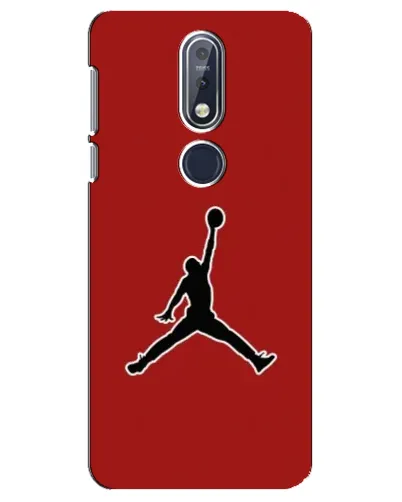 Чехол для Nokia 7.1 (2018) с картинкой «Jordan Red Back»