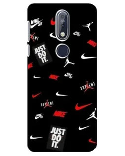 Чехол для Nokia 7.1 (2018) с картинкой «Nike Mix Pattern»