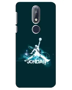 Чехол для Nokia 7.1 (2018) с картинкой «Jordan Blue Fire»