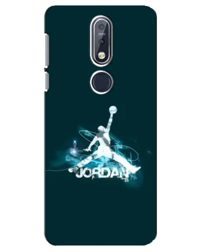 Чехол для Nokia 7.1 (2018) с картинкой «Jordan Blue Fire»