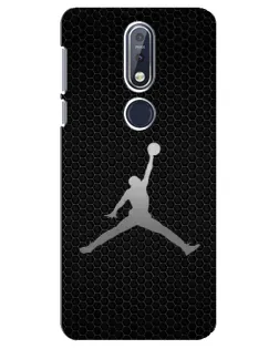 Чехол для Nokia 7.1 (2018) с картинкой «Jordan Dark Carbon»