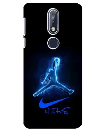 Чехол для Nokia 7.1 (2018) с картинкой «Jordan Neon Blue»