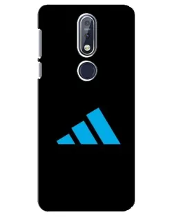 Чехол для Nokia 7.1 (2018) с картинкой «Adidas Cyan Logo»