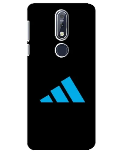 Чехол для Nokia 7.1 (2018) с картинкой «Adidas Cyan Logo»