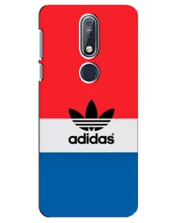 Чехол для Nokia 7.1 (2018) с картинкой «Ретро блоки Adidas»