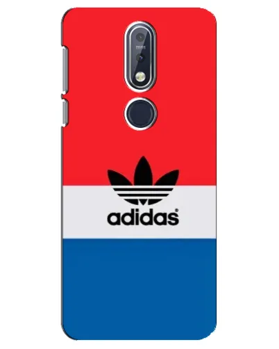 Чехол для Nokia 7.1 (2018) с картинкой «Ретро блоки Adidas»