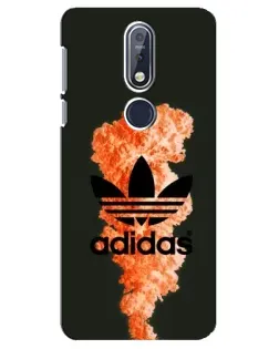 Чехол для Nokia 7.1 (2018) с картинкой «Оранжевый дым Adidas»