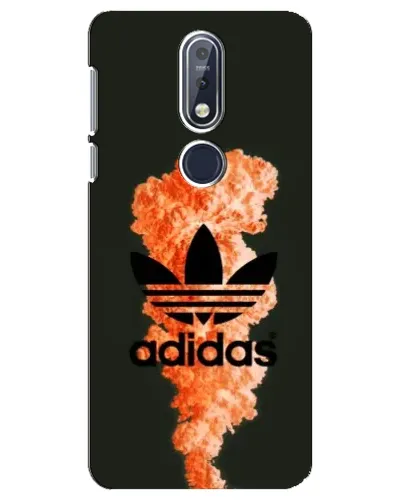 Чехол для Nokia 7.1 (2018) с картинкой «Оранжевый дым Adidas»