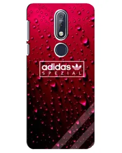Чехол для Nokia 7.1 (2018) с картинкой «Adidas Gold Marble»