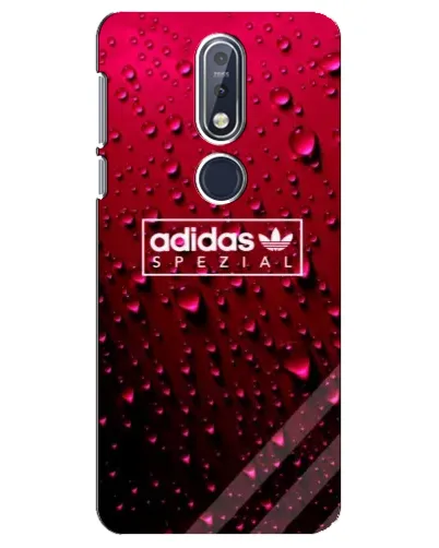 Чехол для Nokia 7.1 (2018) с картинкой «Adidas Gold Marble»