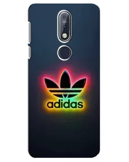 Чехол для Nokia 7.1 (2018) с картинкой «Неоновый Adidas»
