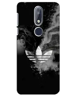 Чехол для Nokia 7.1 (2018) с картинкой «Абстрактный дым Adidas»