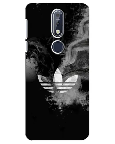 Чехол для Nokia 7.1 (2018) с картинкой «Абстрактный дым Adidas»