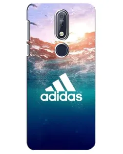Чехол для Nokia 7.1 (2018) с картинкой «Океанская глубина адидас»