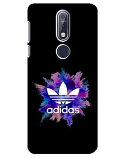 Чехол для Nokia 7.1 (2018) с картинкой «Взрыв красок Adidas»