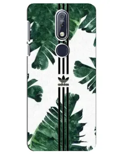 Чехол для Nokia 7.1 (2018) с картинкой «Пальмовые листья адидас»
