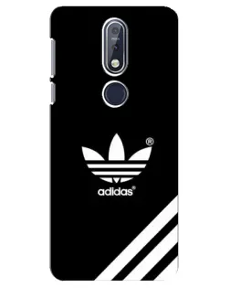 Чехол для Nokia 7.1 (2018) с картинкой «Adidas с диагональными полосами»