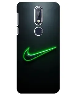 Чехол для Nokia 7.1 (2018) с картинкой «Неоновый контур Nike» Чехол для Nokia 7.1 (2018) с картинкой «Неоновый контур Nike»