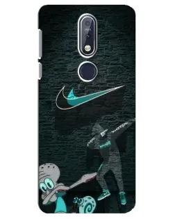 Чехол для Nokia 7.1 (2018) с картинкой «Спортивный арт Nike»