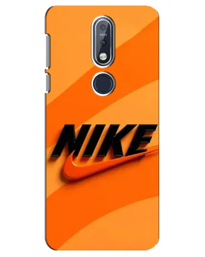 Чехол для Nokia 7.1 (2018) с картинкой «Оранжевый драйв Nike»
