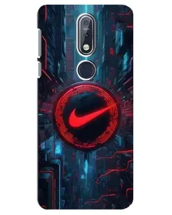 Чехол для Nokia 7.1 (2018) с картинкой «Техногенный стиль Nike»
