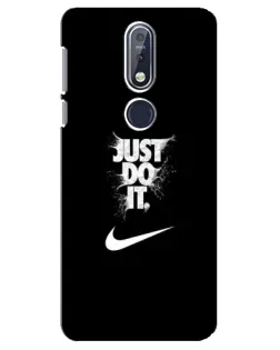 Чехол для Nokia 7.1 (2018) с картинкой «Текстовый принт Nike»