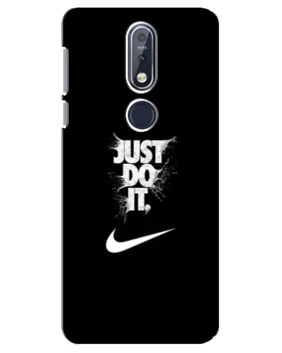 Чехол для Nokia 7.1 (2018) с картинкой «Текстовый принт Nike»