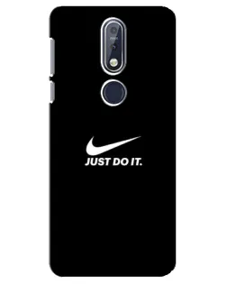 Чехол для Nokia 7.1 (2018) с картинкой «Минимализм от Nike»
