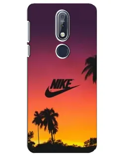 Чехол для Nokia 7.1 (2018) с картинкой «Nike на закате солнца»