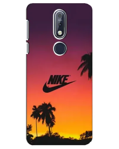Чехол для Nokia 7.1 (2018) с картинкой «Nike на закате солнца»