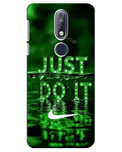 Чехол для Nokia 7.1 (2018) с картинкой «Зеленый неоновый Nike»