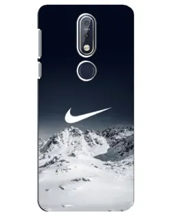 Чехол для Nokia 7.1 (2018) с картинкой «Nike — зимние горы»