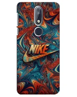 Чехол для Nokia 7.1 (2018) с картинкой «Nike в абстракции»