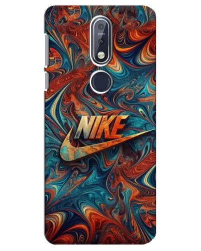 Чехол для Nokia 7.1 (2018) с картинкой «Nike в абстракции»